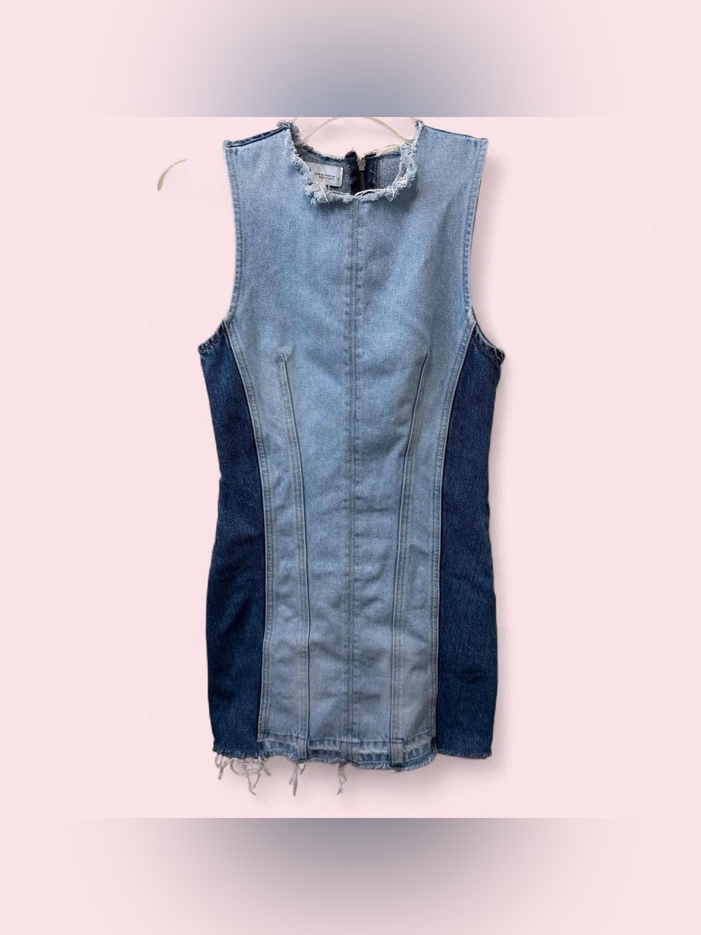 Zara TRF Patchwork Denim Short Dress Blue XS